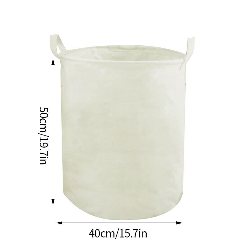 Laundry Basket Folding Dirty Clothes Organizers Storage Bag 50x40cm Cotton Linen