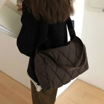 Black Quilted Bag Handbags Women's Bag Fashion All-Match Shoulder Bag Tote Bag