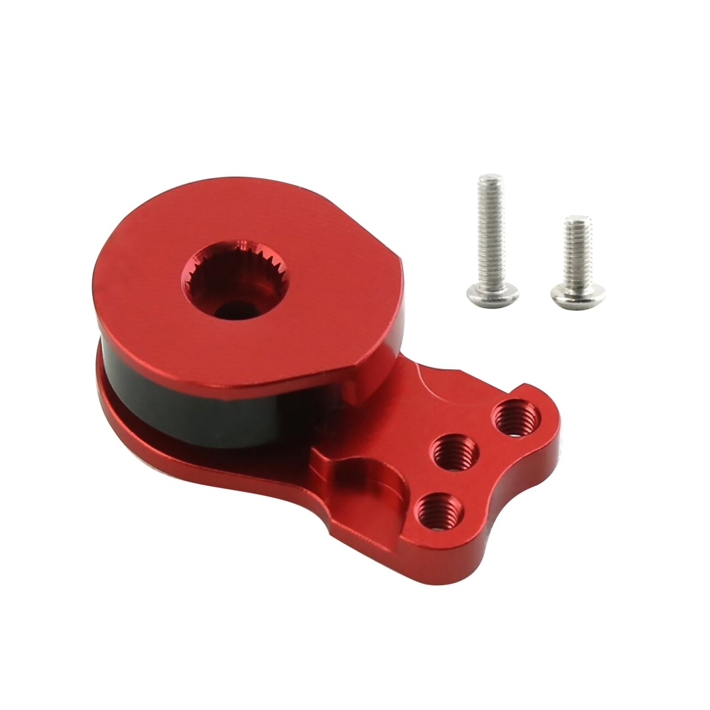 Red 25T CNC Aluminum Steering Servo Swing Arm Horn for 1/8 1/10 RC Crawler Car f