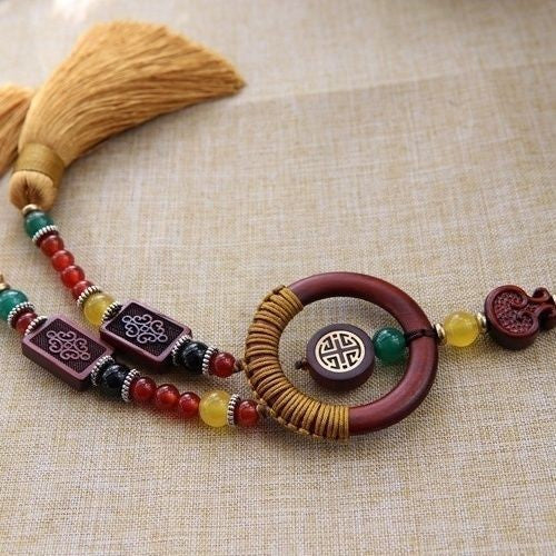 Sandalwood Green Sandalwood Car Charm Aromatherapy Rearview Mirror Pendant