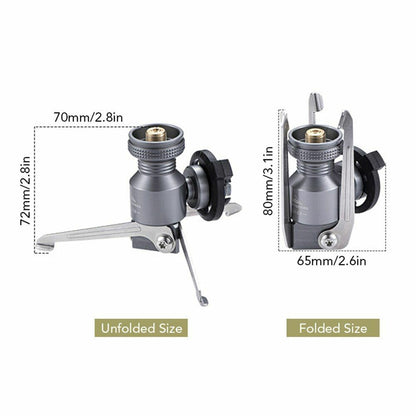 Butane Canister Adapter Camping Gas Canister Collapsible Stove Connector Copper