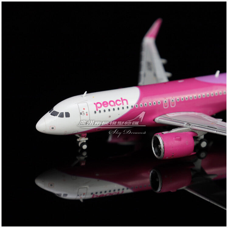 1:400 JC Wings Peach AIRBUS A320neo Passenger Airplane Diecast Aircraft Model