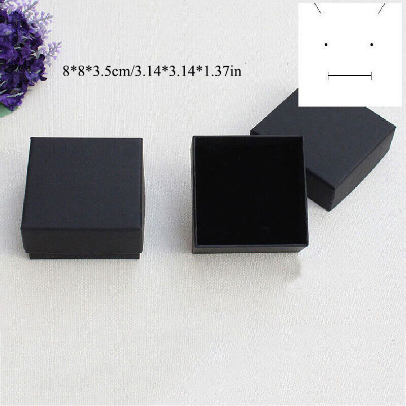 Fashion Ring Necklace Earring Bracelet Paper Bag Wedding Simple Jewelry Gift Box