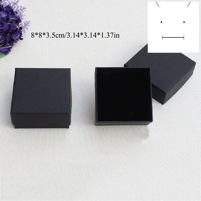 Fashion Ring Necklace Earring Bracelet Paper Bag Wedding Simple Jewelry Gift Box