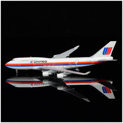 1:400 JC Wings UNITED BOEING 747-400 Passenger Airplane Diecast Aircraft Model
