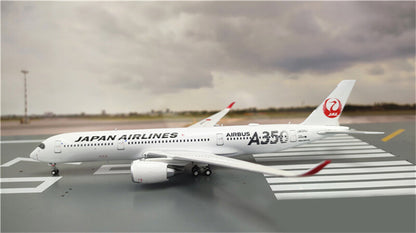 JC Wings Japan Airlines For Airbus A350-900XWB JA02XJ Silver 1/400 plane model