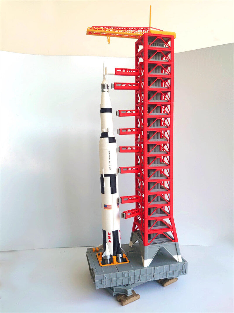 1/400 Saturn-5 Launching Tower Frame Model Rocket Painted Model Set Toy Gifts