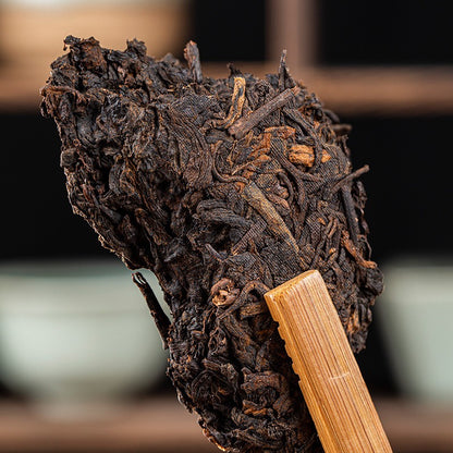 357g Yunnan Pu'er Tea Ripe Tea Cake Menghai Qizi Cake 2013