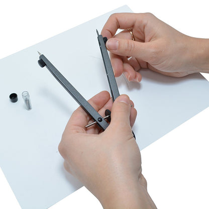 Westcott Designer Compass Set with Mechanical Pencil, Eraser, Sharpener, Leads