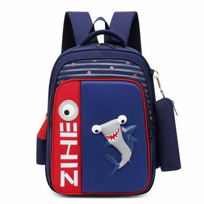 3D Flamingo Bags School Girls Boys Shark Backpack Orthopedic Grades 3-5 Zipper
