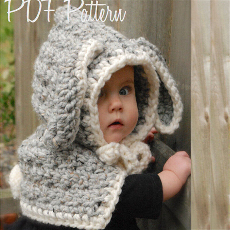 Cute Animals Style Girls Hats Scarf Set Winter Kids Knitting Hat Neckerchief