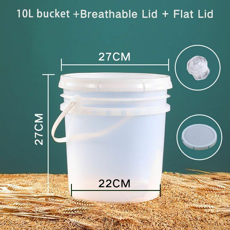 5/10L BPA Free Plastic Bucket Wine Fermentation Leakproof Containers Beer Barrel