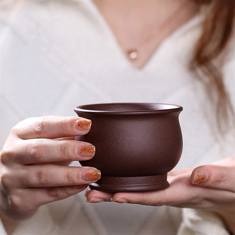 180ml Handmade Cup True Yixing Zisha Tea Cup Original Ore Master Cup Purple Clay