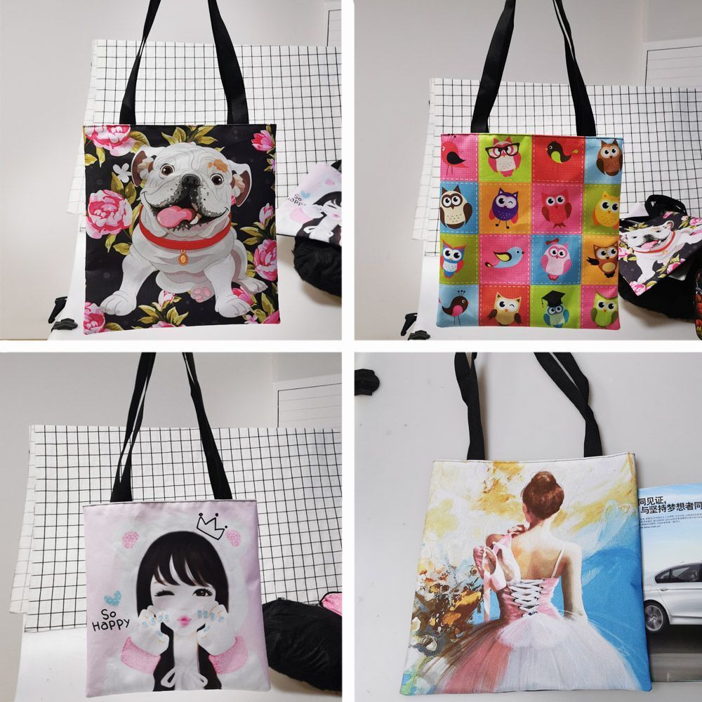 Handbag Casual Tote Bag Shoulder Purse Travelling Storage Pouch Polyester Print