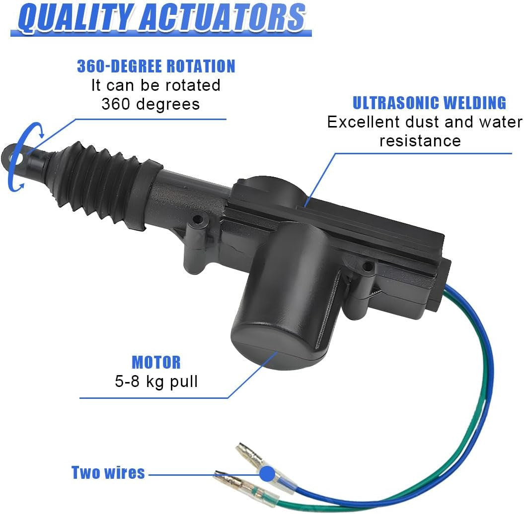 4x Universal Car Auto Heavy Duty Power Slave Door Lock Actuator Motor 2 Wire 12V