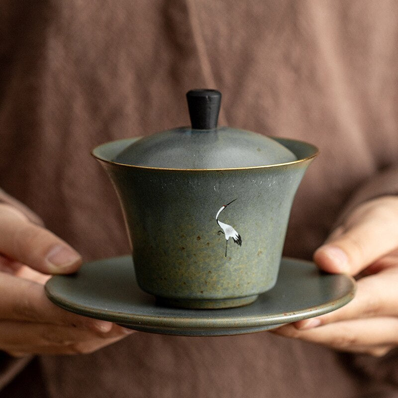 130ml Ceramic Gaiwan Tureen Chinese Tea Sets Drinkware