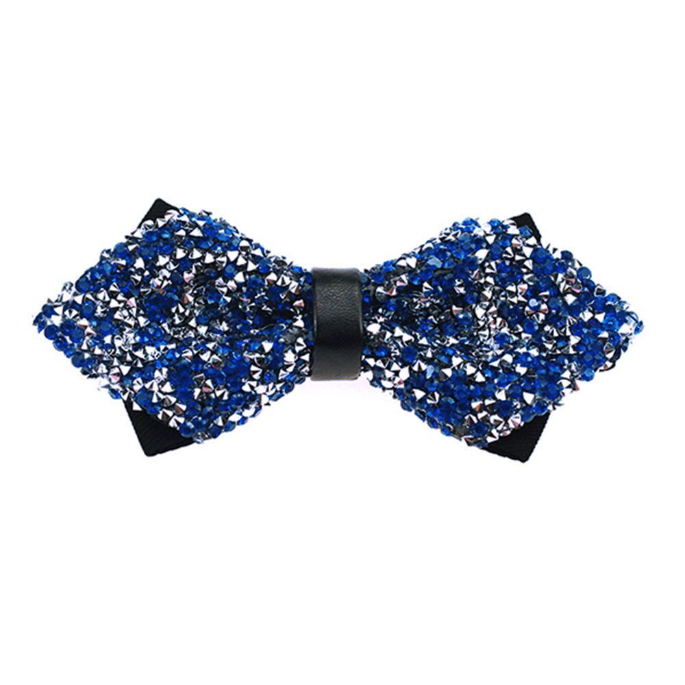 Men Bowtie Diamond Luxury Crystal Gem Tie Fashion Wedding Party Neckwear Banquet
