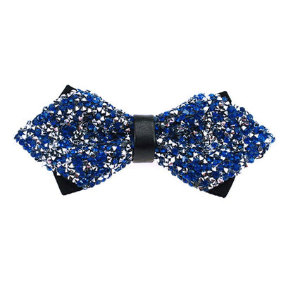 Men Bowtie Diamond Luxury Crystal Gem Tie Fashion Wedding Party Neckwear Banquet