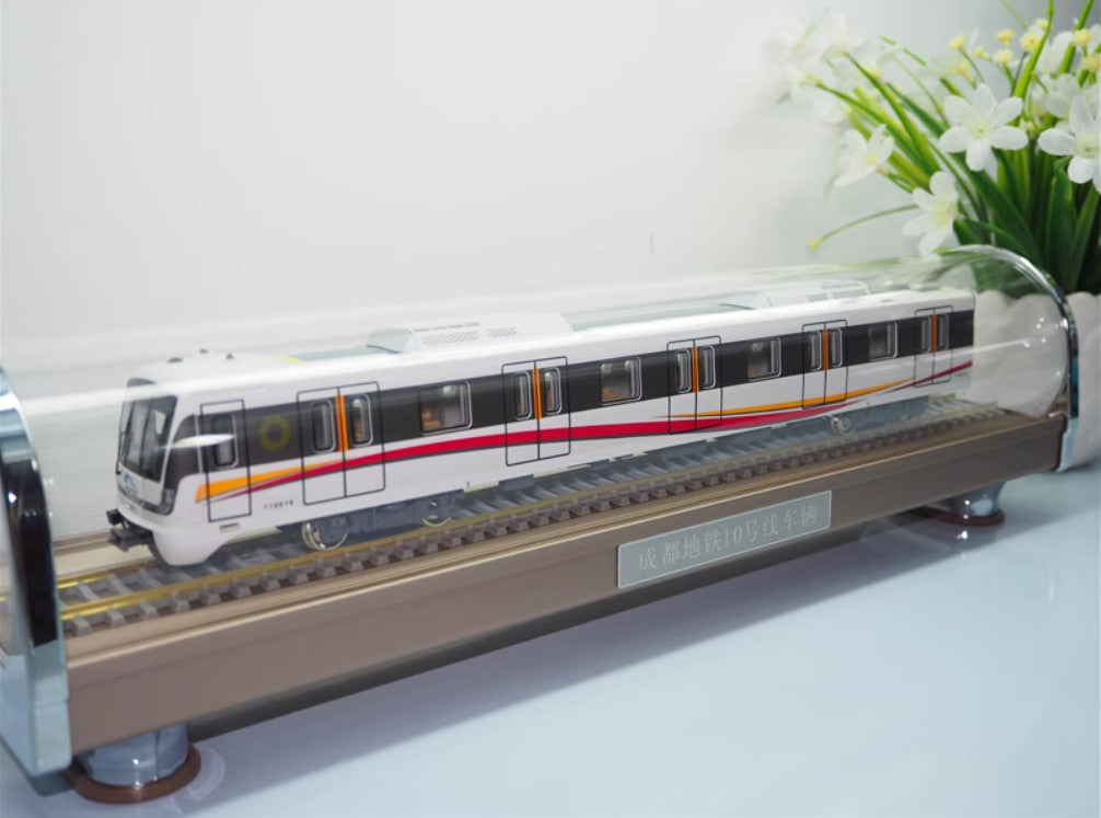 1:68 43CM Chengdu Metro Line 10 Passenger Car Trains Vehicle Diecast Model