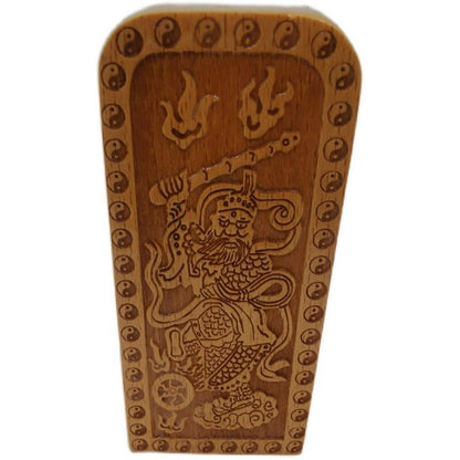 Taoist Peach Wood Five Thunder Order Token Wang Lingguan Magic Amulet Charm