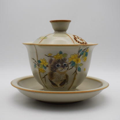 Ceramic Gaiwan Jingdezhen Craft Porcelain Tureen Covered Bowl Saucer Teaset Gift
