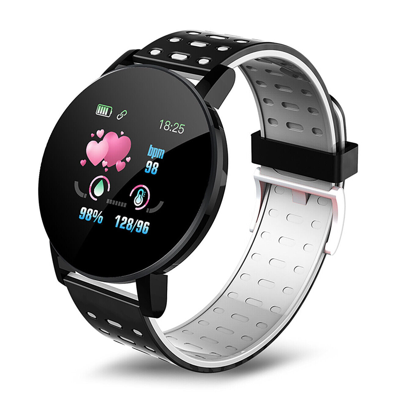 Bluetooth Smart Watch Heart Rate Monitor Bracelet for Android Ios Iphone Samsung