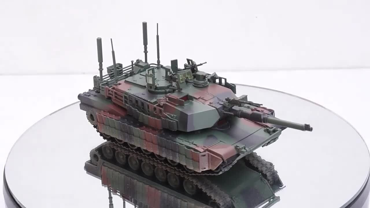 1:72 M1A2 Tusk II Military Tank Model Diecast US Armored Vehicle Collectible
