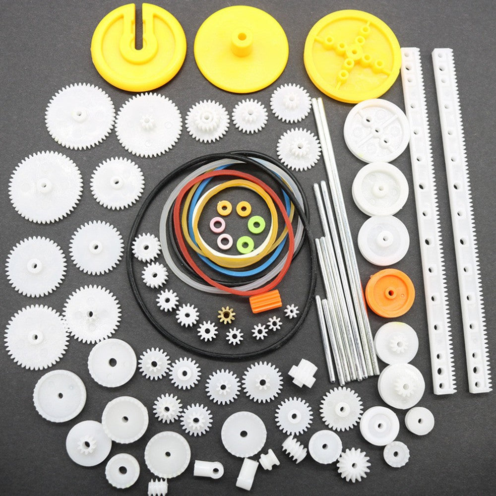 82PCS/Set Plastic Gear DIY Accessories Set for Toy Motor Car Robot Model Kit
