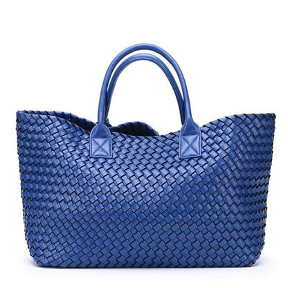 Woven Handbags Women Weave Hand Shoulder Lady Shopping Basket Bag