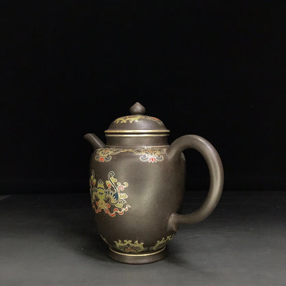 Chinese Yixing Zisha Clay Handmade Exquisite Teapot （高执 底款：金鼎商标）