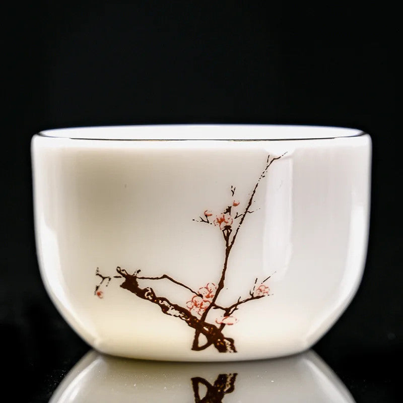 Scalding Sheep Fat Jade White Porcelain Tea Cup Ceramic Tea Cup Master Cup