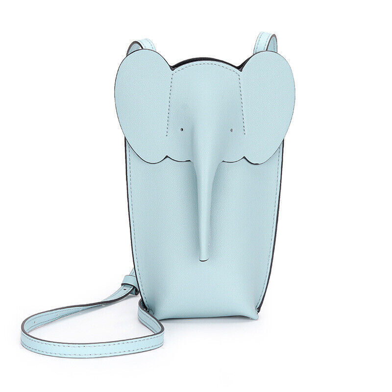 Women Fashion Genuine Leather Crossbody Shoulder Bag Elephant Pocket Phone Pouch