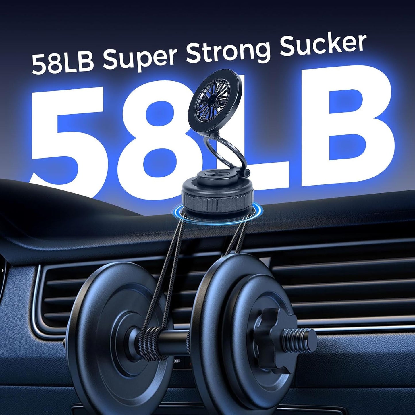 2026 Upgraded 360° Nano Gel Vacuum Magnetic Car Phone Holder,Reinforced Ultra Su