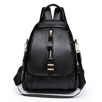 Women's Ladies Leather Backpack Purse Anti-Theft Rucksack Travel Bag Satchel