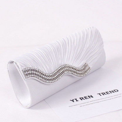Rhinestone Evening Bag Fashion Purse Envelope Chain Clutch Handbags 27*10*5 CM