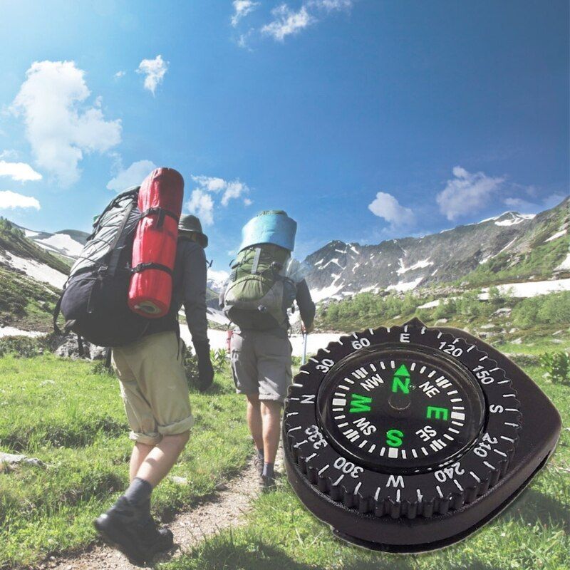 5pieces Mini Portable Compass Watch Band Slip Navigation Wrist Navigation Strap