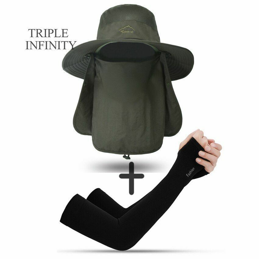 Summer Large Bucket Hat Foldable Breathable Hiking Fishing Camping 10*56-60 CM