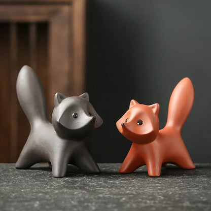 Little Fox Handmade Tea Pet Purple Sand Can Raise Tea To Play Tea Set Ornaments