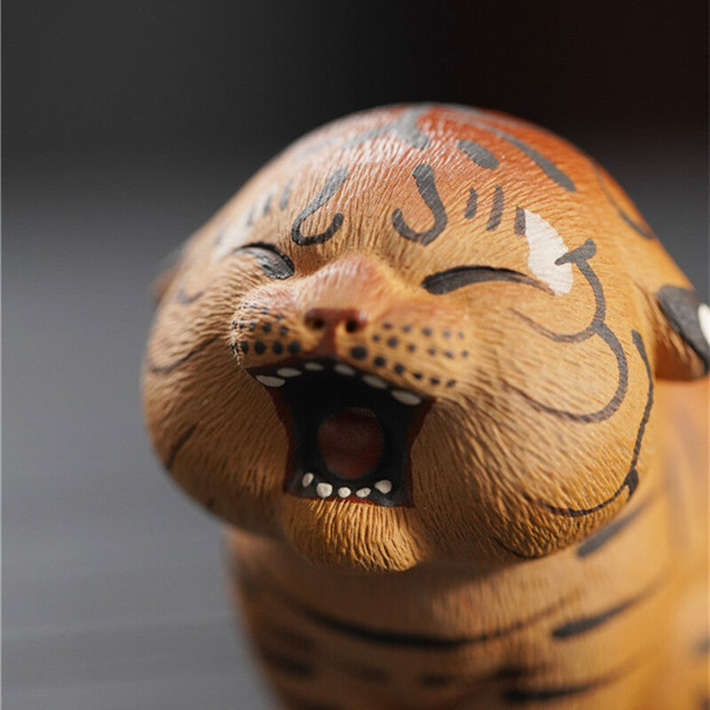 Full Handmade Tiger Statue House Warming Gift Yixing Zisha Duan Clay Tea Pet New