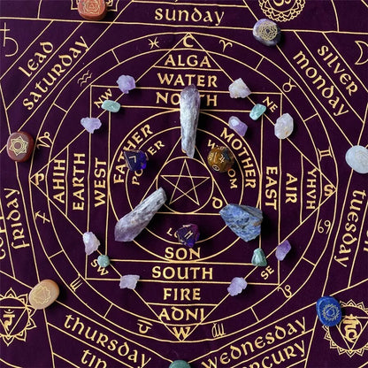 Buddha Energy Awakening Crystal Divination Wizard Tarot Metatrone's Tableclot