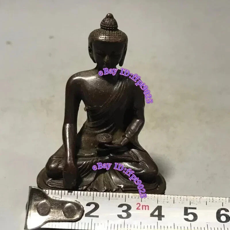 China Old Antique Collection Medicine Buddha Statue Home Fengshui Worship Decor