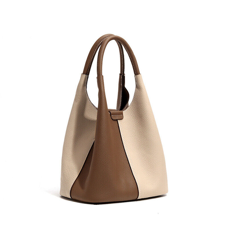 Genuine Leather Vegetable Basket Bag for Women Shoulder Crossbody Tote Bag