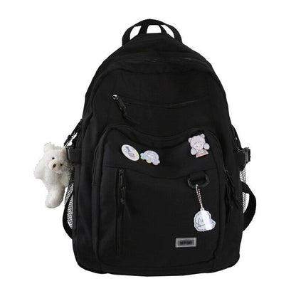 School Bag Multi Pocket Waterproof Nylon Backpack Travel Large Bag 31*19*43 CM