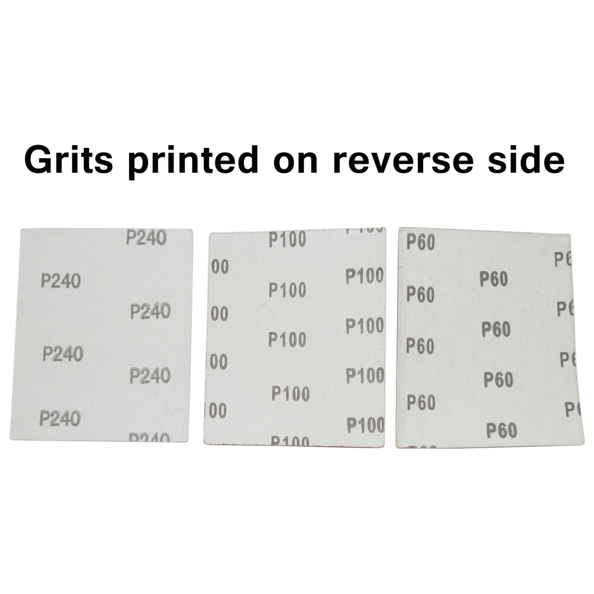 60 Sandpaper 1/4 Sheets - Includes 20x 60 Grit, 20x 100 Grit, and 20x 240 Grit