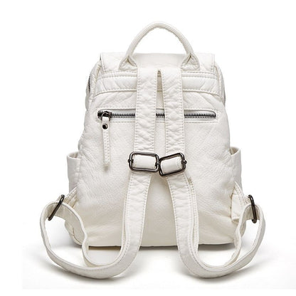 Soft Synthetic Leather Mini Backpack Leisure School Bookbag Travel Bag Small 1PC