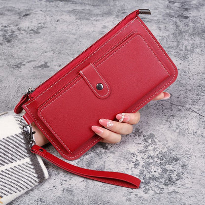 Wallet Multifunctional Synthetic Leather Long Wallets Clutch Buckle Zipper 1 PC