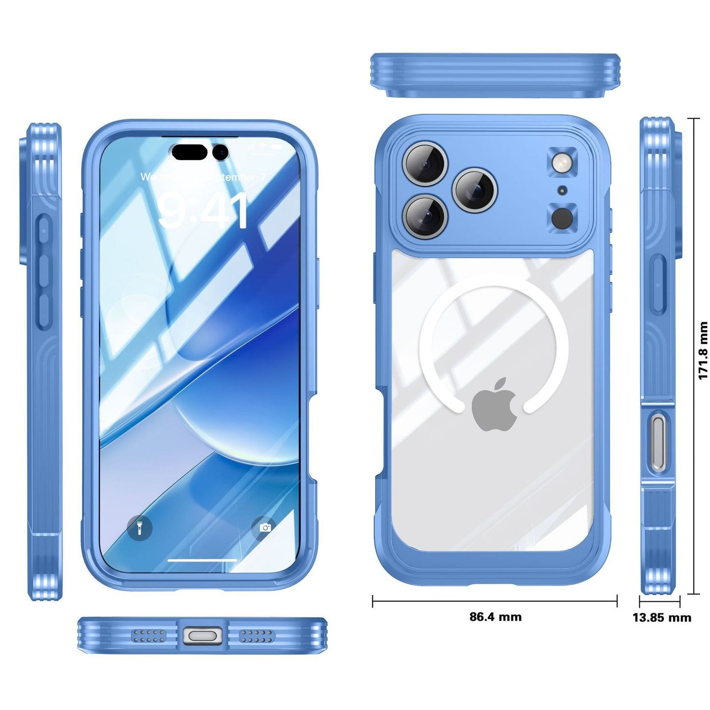 For iphone 17 Pro Max/16/15 Phone case Full Cover Waterproof Shockproof Case