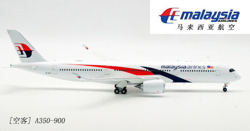 1:200 33CM JC WINGS MALAYSIA AIRLINES A350-900 Passenger Airplane Diecast Model