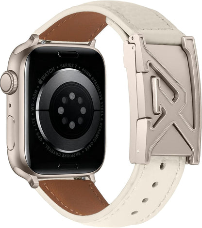 Leather Magnetic Band Compatible with Apple Watch Bands 38Mm 40Mm 41Mm 42Mm 44Mm