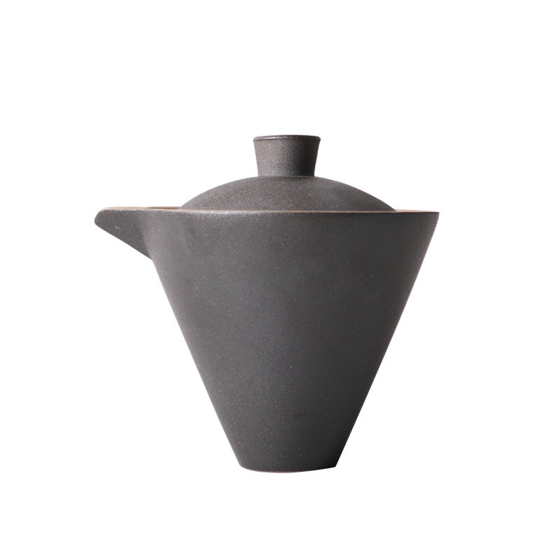 Black Coarse Pottery Hand Grasp Household Retro Creative Kung Fu Tea Set
